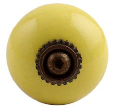Solid Yellow Antique Fitting Ceramic Knob